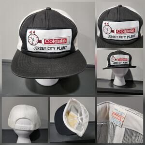 VTG Colgate Jersey City Plant Toothpaste‎ Trucker Mesh Snapback Hat Cap